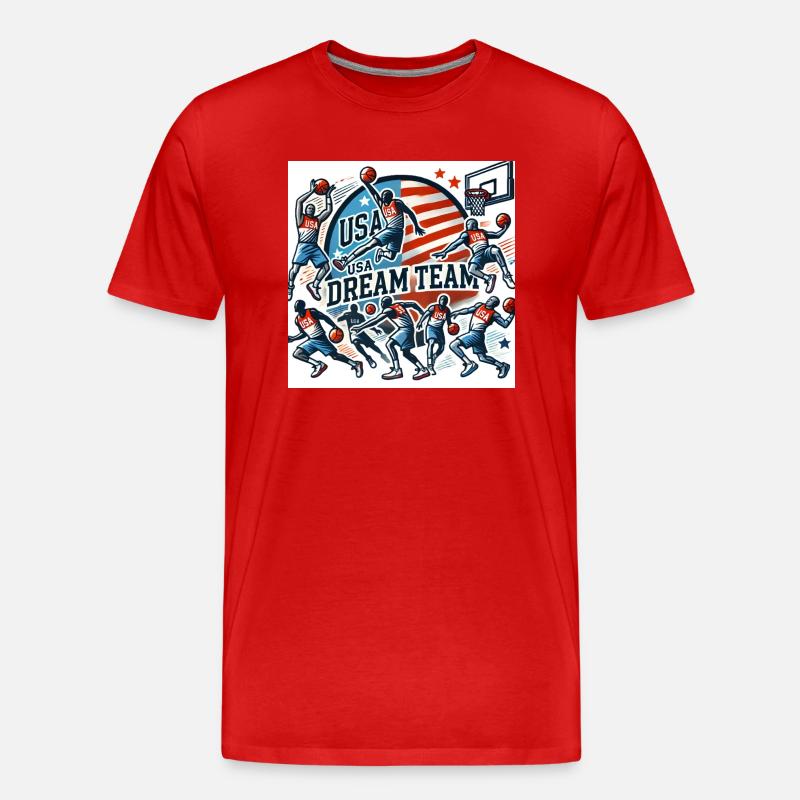 DreamTeam - Männer Premium Bio T-Shirt - Rot