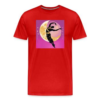 By matching - Men's Premium Organic T-Shirt - red - Front - Damien (186cm)