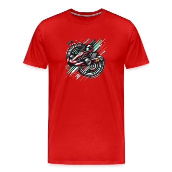 Karting Motorsport - Männer Premium Bio T-Shirt - Rot - Vorne - Damien (186cm)