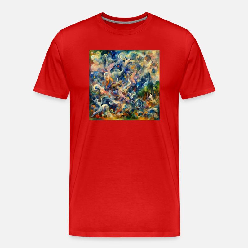 Design Marc Chagall - Männer Premium Bio T-Shirt - Rot