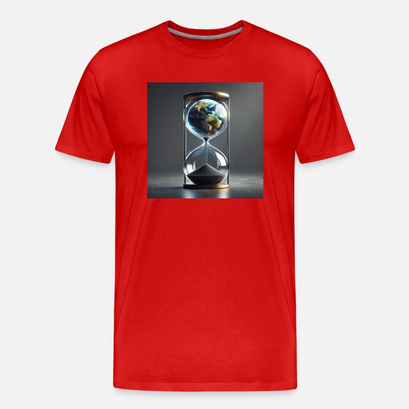 Die Zeit läuft! (C) - Männer Premium Bio T-Shirt - Rot
