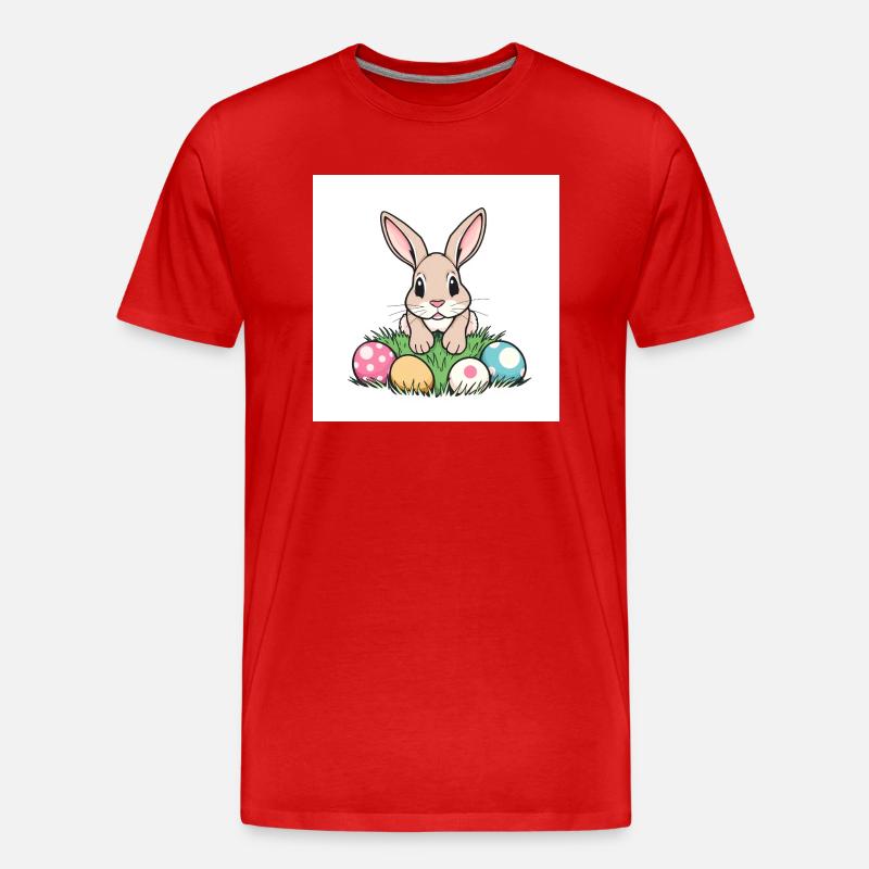 „Ostereierjagd beginnt!“ - Männer Premium Bio T-Shirt - Rot