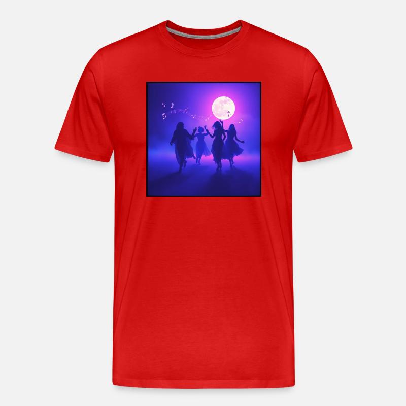 SWS MOONLIGHT DANCE - Männer Premium Bio T-Shirt - Rot