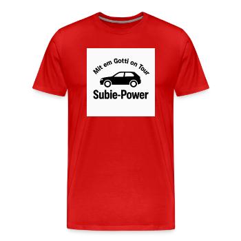 Mitem Gotti en tournée - T-shirt bio Premium Homme - rouge - Devant - Damien (186cm)