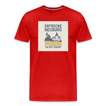 Entdecke Neuburg an der Donau - Männer Premium Bio T-Shirt - Rot - Vorne - Damien (186cm)
