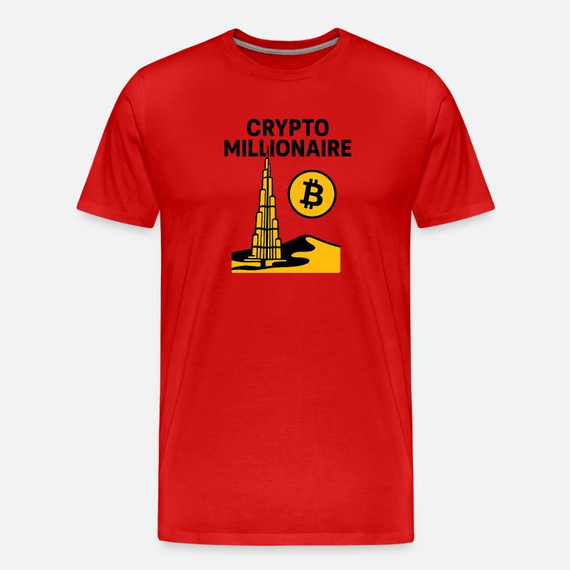 Crypto dubai - Männer Premium Bio T-Shirt - Rot
