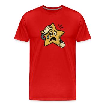 Desperate Star – When It's Just Too Much - Men's Premium Organic T-Shirt - red - Front - Damien (186cm)