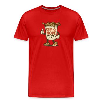 Cup of Nope - Men's Premium Organic T-Shirt - red - Front - Damien (186cm)