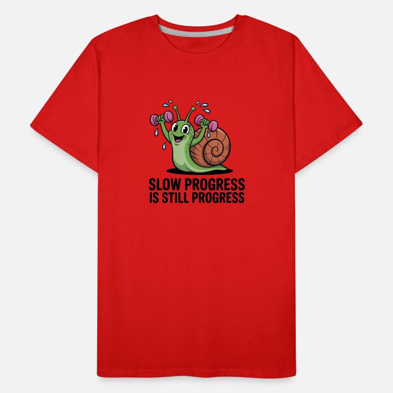 Un progrès lent est toujours un progrès T-shirt bio Premium Homme
