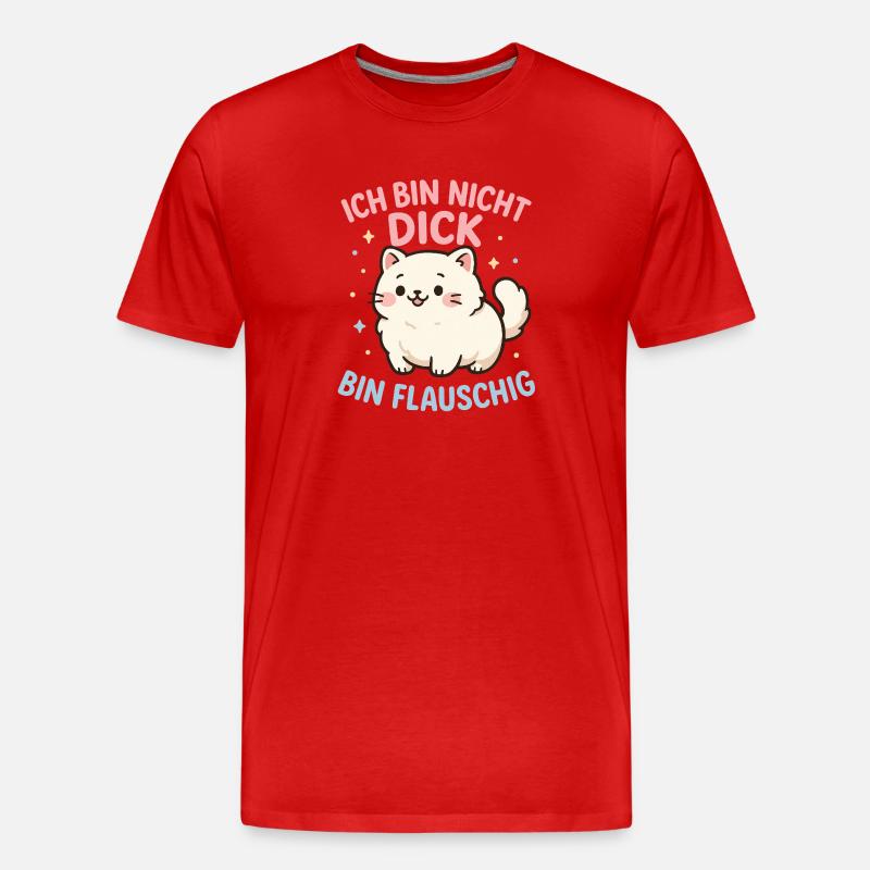 Bin nicht dick - Männer Premium Bio T-Shirt - Rot