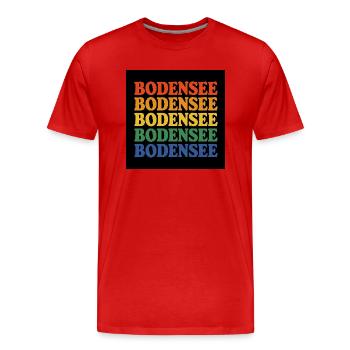 Lac de Constance, le lac - T-shirt bio Premium Homme - rouge - Devant - Damien (186cm)