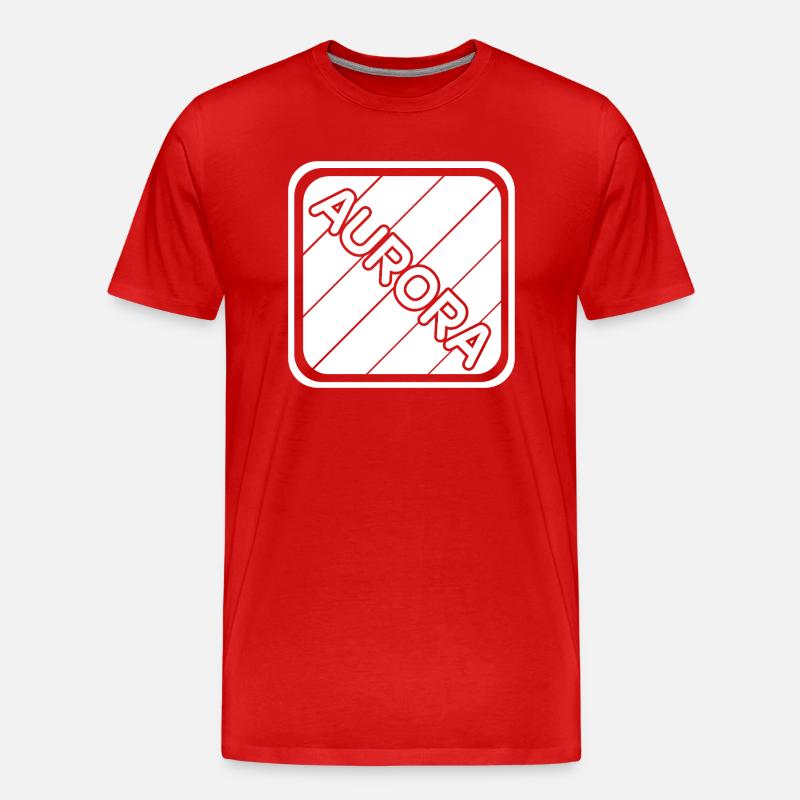 Maedchenname Aurora - Männer Premium Bio T-Shirt - Rot