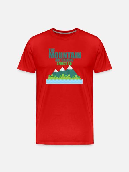 The Mountain - Männer Premium Bio T-Shirt - Rot