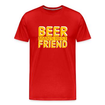 The man's best friend - Men's Premium Organic T-Shirt - red - Front - Damien (186cm)