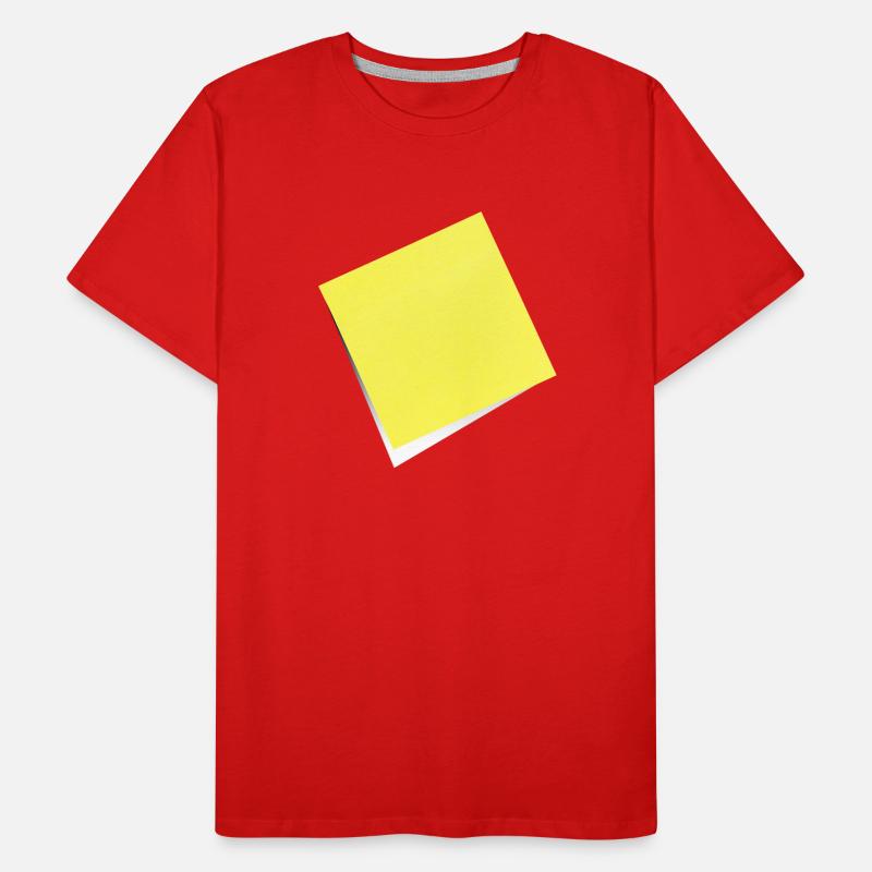 note jaune , adhésif , sticky note T-shirt bio Premium Homme