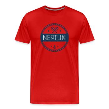 Neptune - T-shirt bio Premium Homme - rouge - Devant - Damien (186cm)