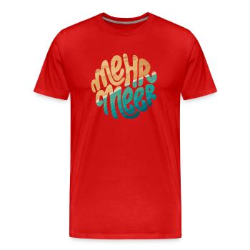 mehr meer - Männer Premium Bio T-Shirt - Rot - Vorne - Damien (186cm)