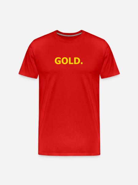 Gold - Männer Premium Bio T-Shirt - Rot