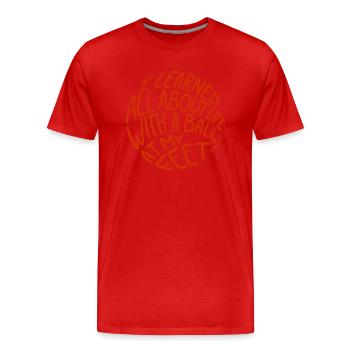 Le football est la vie Champion du monde 2018 Sport allemand - T-shirt bio Premium Homme - rouge - Devant - Damien (186cm)