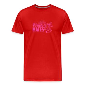 Bride´s mate - Männer Premium Bio T-Shirt - Rot - Vorne - Damien (186cm)