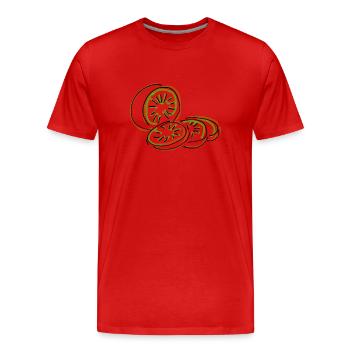kiwi - T-shirt bio Premium Homme - rouge - Devant - Damien (186cm)