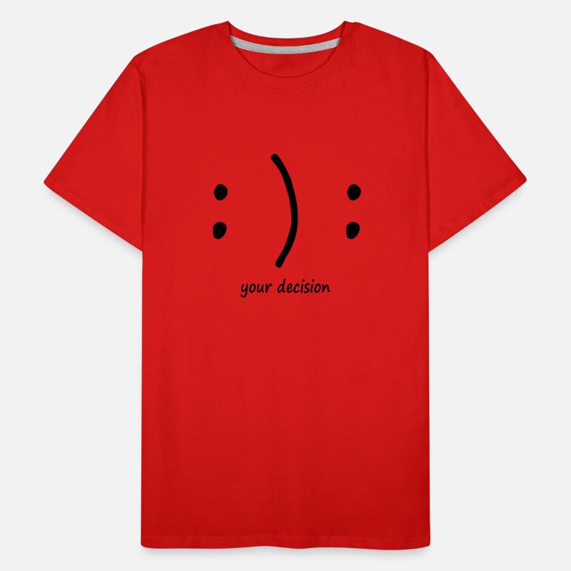 glücklich oder traurig? Emotionen Smiley Männer Premium Bio T-Shirt