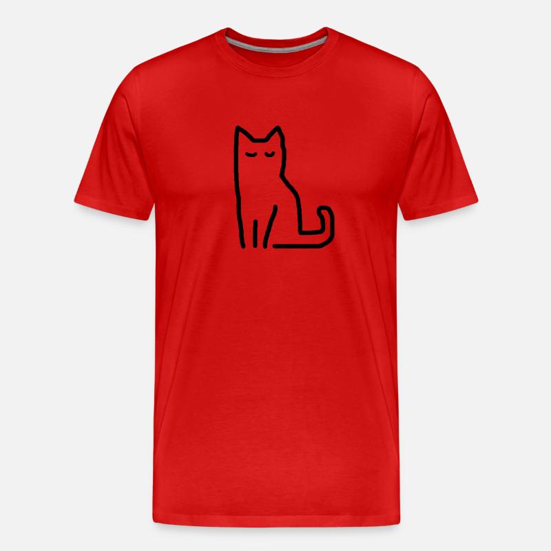 Cat Geschenkidee - Männer Premium Bio T-Shirt - Rot