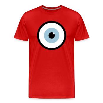 eye - Men's Premium Organic T-Shirt - red - Front - Damien (186cm)