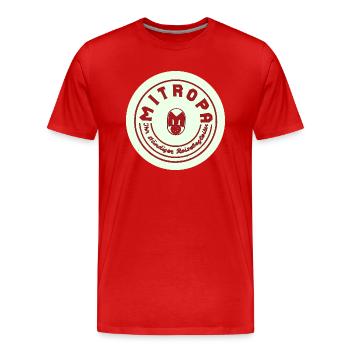 Mitropa - Ihr ständiger Reisebegleiter - Männer Premium Bio T-Shirt - Rot - Vorne - Damien (186cm)