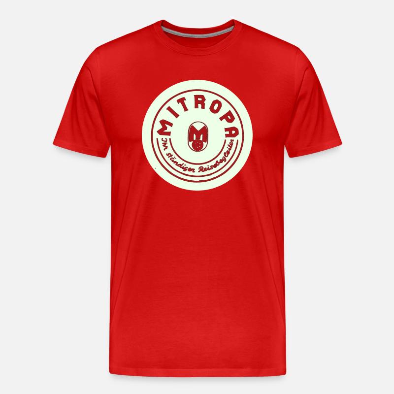 Mitropa - Ihr ständiger Reisebegleiter - Männer Premium Bio T-Shirt - Rot