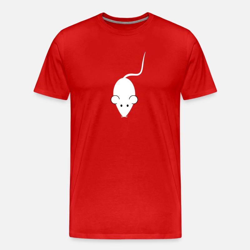 Maus - Männer Premium Bio T-Shirt - Rot