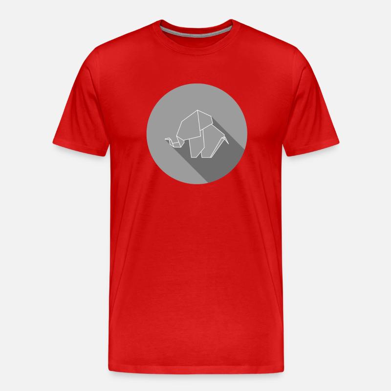 elefant - Männer Premium Bio T-Shirt - Rot