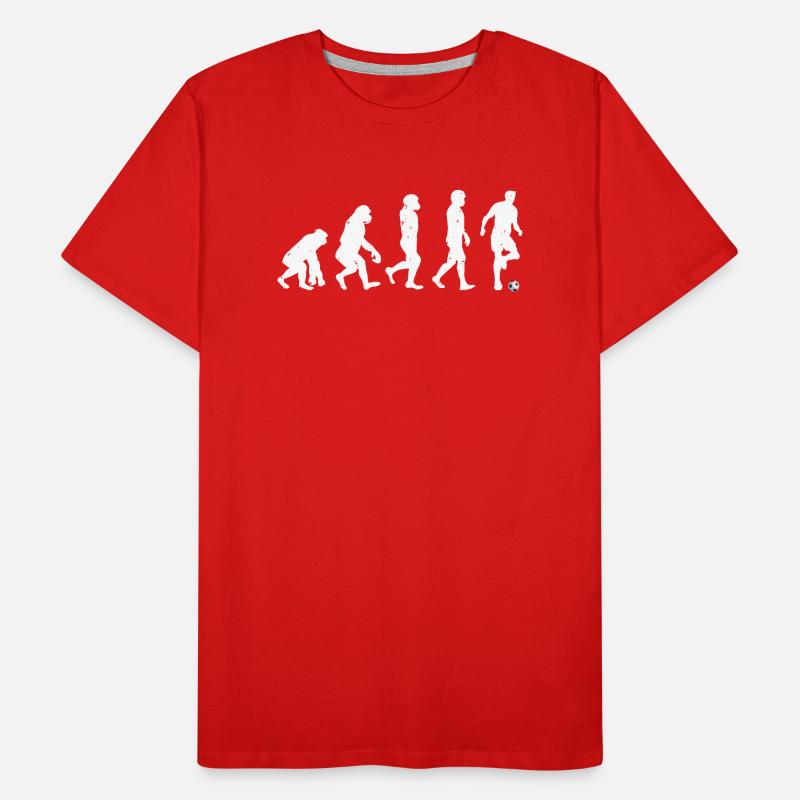 Mankind Evolution Soccer - Evolution Football Men's Premium Organic T-Shirt