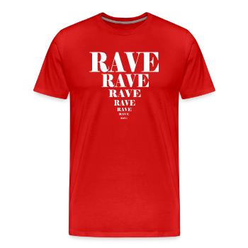 rave rave - Männer Premium Bio T-Shirt - Rot - Vorne - Damien (186cm)