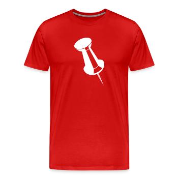 Pin Pinnnadel Office aiguille - T-shirt bio Premium Homme - rouge - Devant - Damien (186cm)