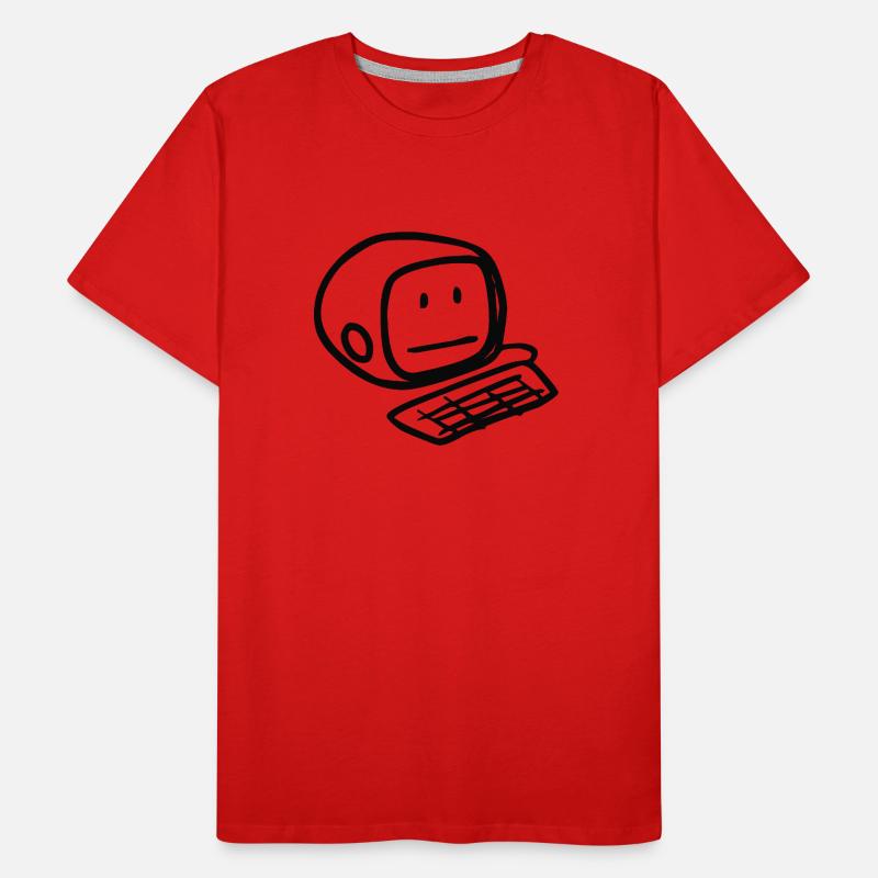 Computersmiley (Schwarz) Männer Premium Bio T-Shirt