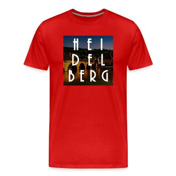 Heidelberg - T-shirt bio Premium Homme - rouge - Devant - Damien (186cm)