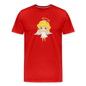 Angel - Men's Premium Organic T-Shirt - red - Front - Damien (186cm)