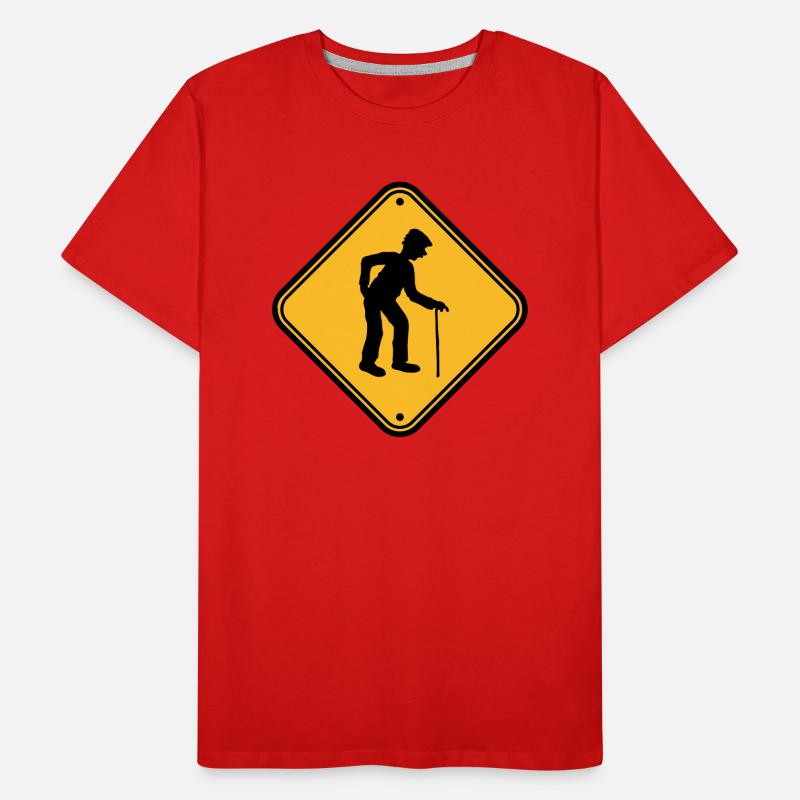 Shield attention danger danger caution note warn Men's Premium Organic T-Shirt
