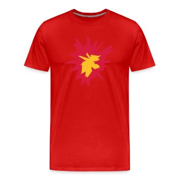 feuer flamme heiss tnt dynamit explodieren explosi - Männer Premium Bio T-Shirt - Rot - Vorne - Damien (186cm)