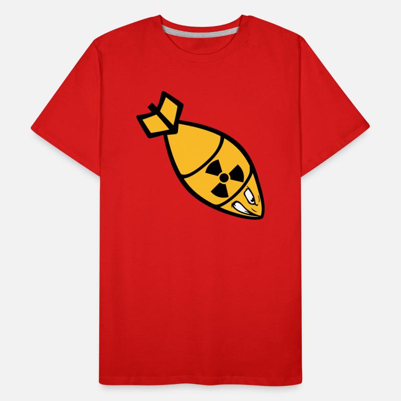 face atomic bomb radioactive bombard Men's Premium Organic T-Shirt