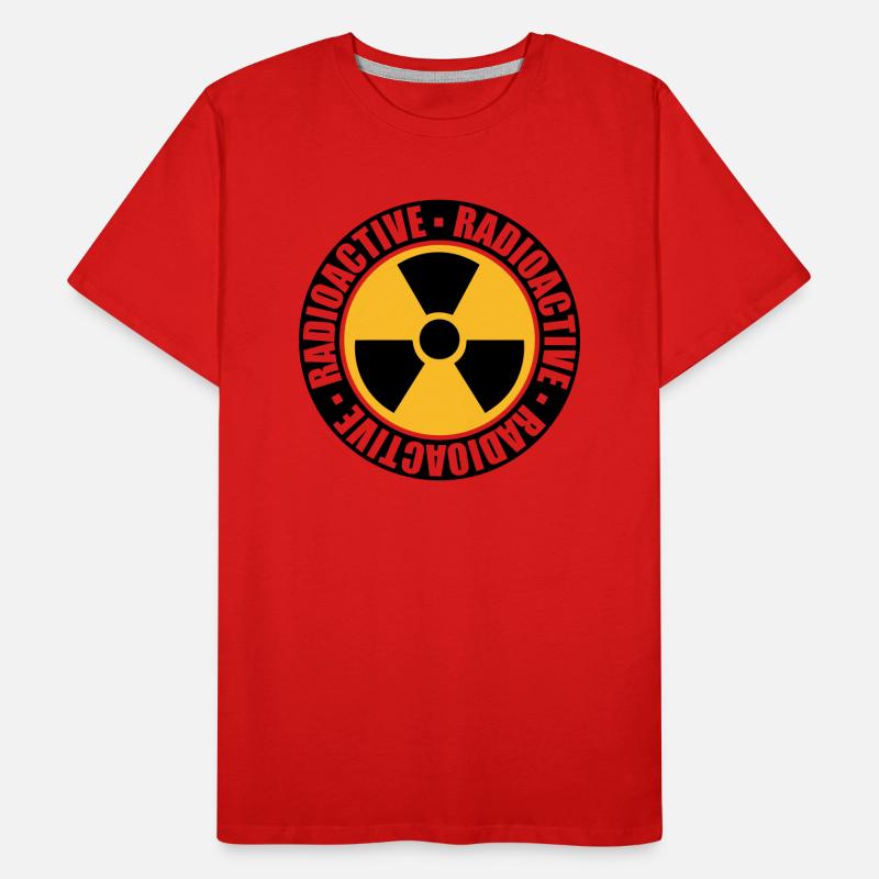rond noir timbre danger avertissement attention T-shirt bio Premium Homme