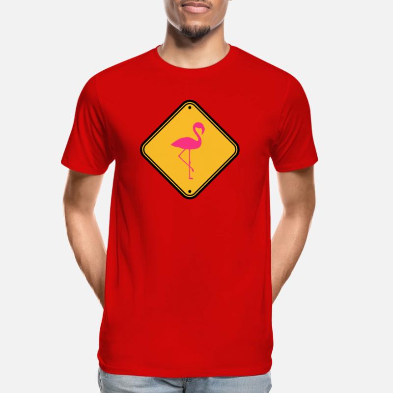 warning note caution caution shield danger fla Men's Premium Organic T-Shirt