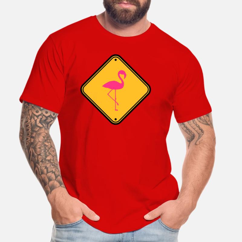 warning note caution caution shield danger fla Men's Premium Organic T-Shirt