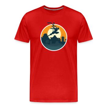 art martial - T-shirt bio Premium Homme - rouge - Devant - Damien (186cm)