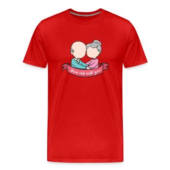 Pair - Men's Premium Organic T-Shirt - red - Front - Damien (186cm)