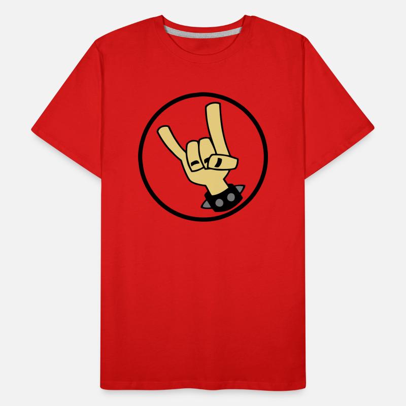 Devil Rock Hand 01 Men's Premium Organic T-Shirt