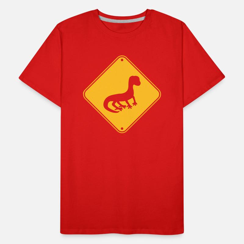 note caution warning caution shield silhouette Men's Premium Organic T-Shirt