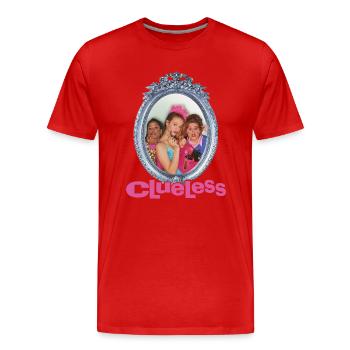 Clueless Mirror Photo Of Cher, Dionne And Tai - Men's Premium Organic T-Shirt - red - Front - Damien (186cm)