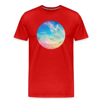 Abstract - T-shirt bio Premium Homme - rouge - Devant - Damien (186cm)